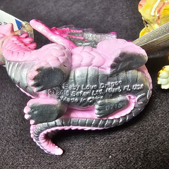 Safari Ltd. Pink Baby Love Dragon & Golden Baby Luck Dragon Mini Figures Collect - Picture 8 of 12